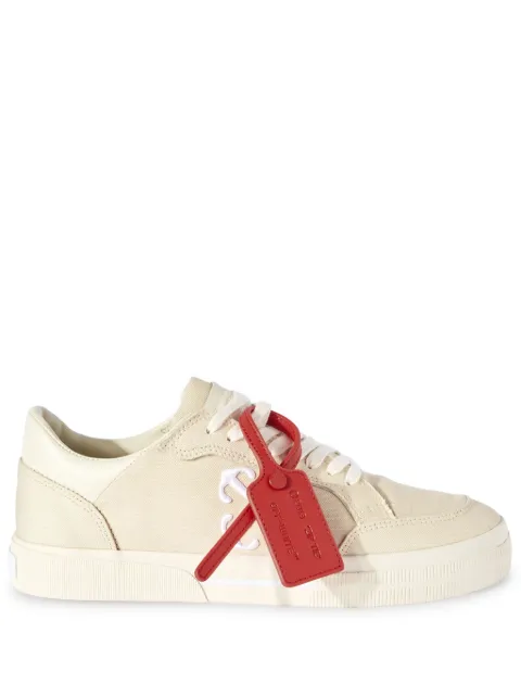 Off-White Vulcanized contrasting-tag canvas sneakers Neutrals OMIA293S24FAB0010301