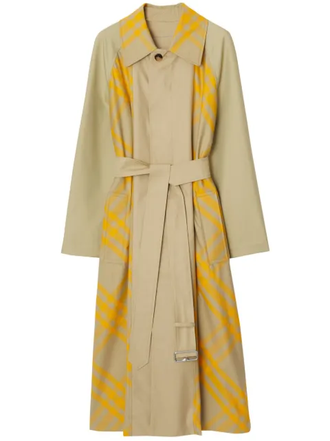Burberry EKD checked trench coat Neutrals 8077136
