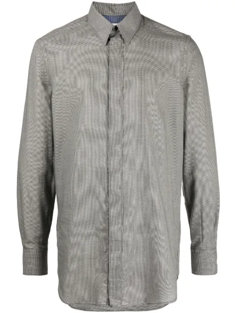 Paul Smith fine-check cotton blend shirt Black M1R495YL02119