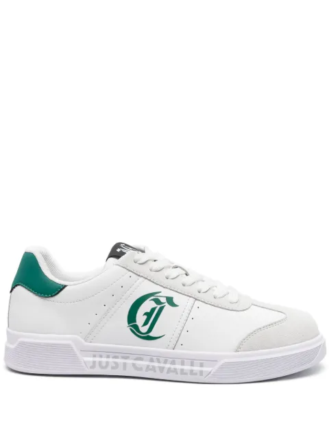 Just Cavalli logo-print leather sneakers White 76QA3SB8ZP392