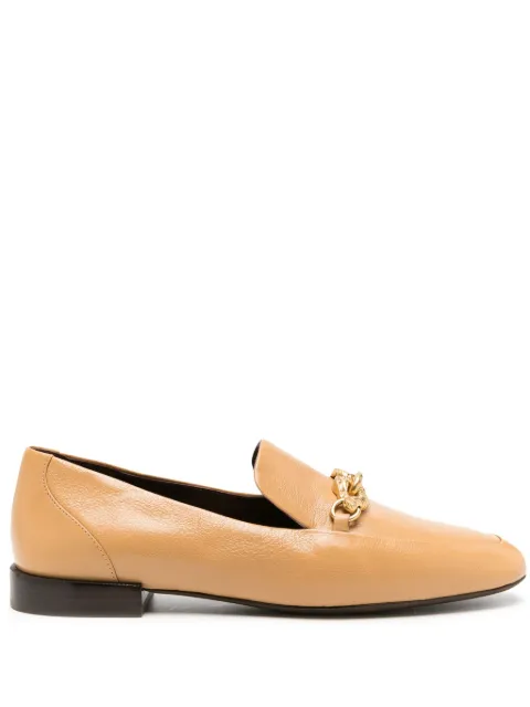 Tory Burch Jessa horse-head motif leather loafers Neutrals 152718