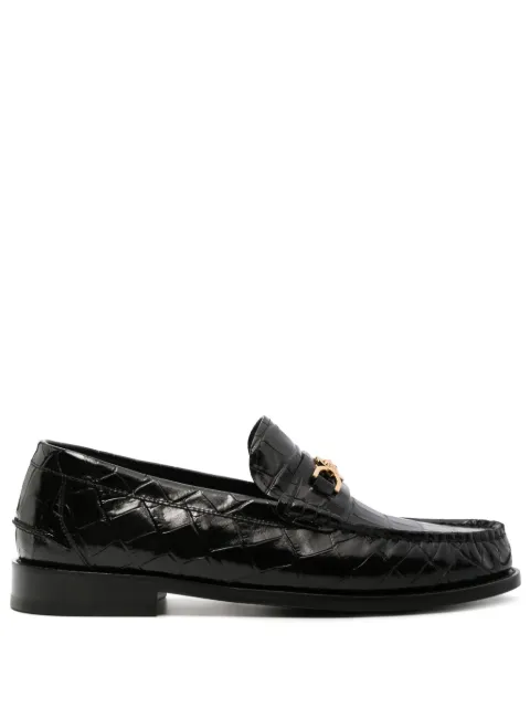 Versace Medusa '95 croc-effect loafers Black 10135921A09881