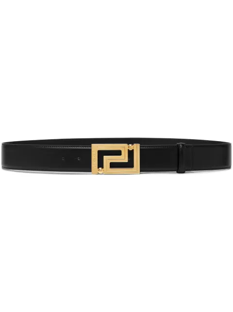 Versace Greca leather belt 4cm Black 1013861DVTP1