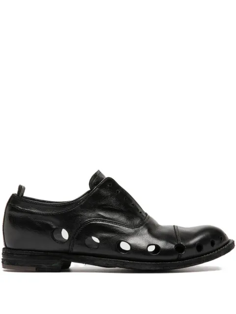Officine Creative Lexikon 546 perforated derby shoes Black OCDLEXI546IGN091000