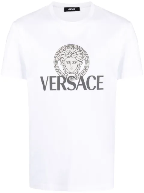 Versace printed cotton-jersey T-shirt White 10142261A10088
