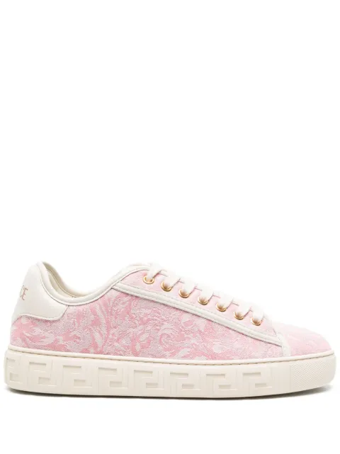 Versace Greca jacquard canvas sneakers Pink 10135681A09449