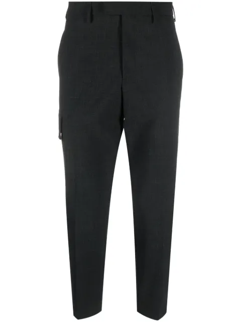 Neil Barrett cropped tapered-leg trousers Grey NBV3PA117HV004
