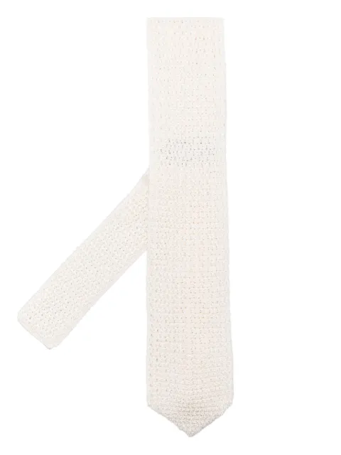 TOM FORD knitted silk tie Neutrals STK002SPS06