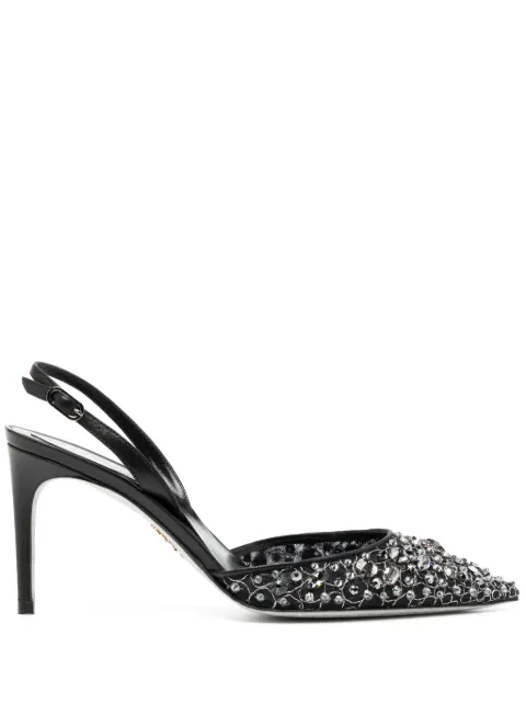 René Caovilla crystal-embellished pumps Black C11920080CRINV220