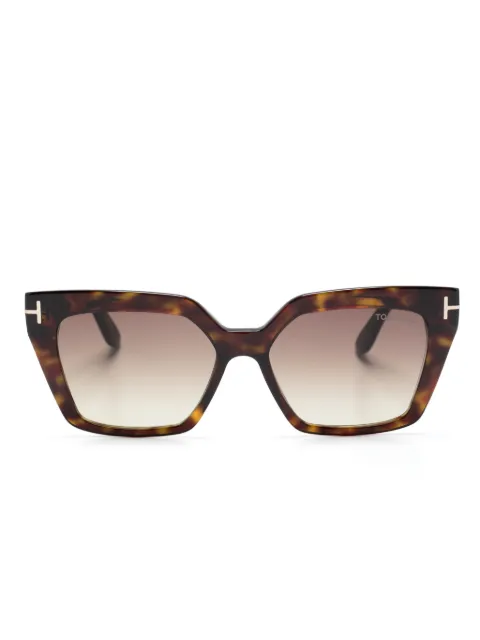 TOM FORD Eyewear Winona rectangle-frame sunglasses Brown TF1030