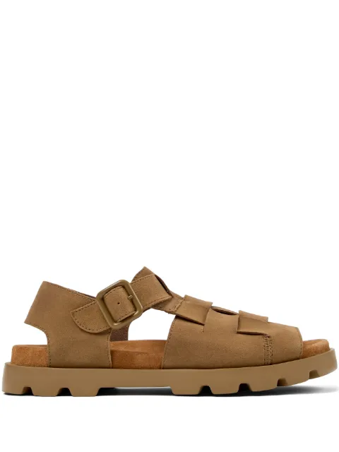 Camper Brutus buckled suede sandals Brown K100778007