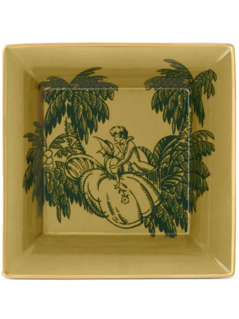 ETRO HOME graphic-print porcelain tray Yellow 326628165