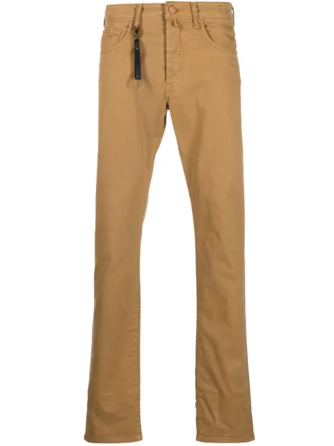 Incotex low-rise slim-fit trousers Brown BDPS0003305S