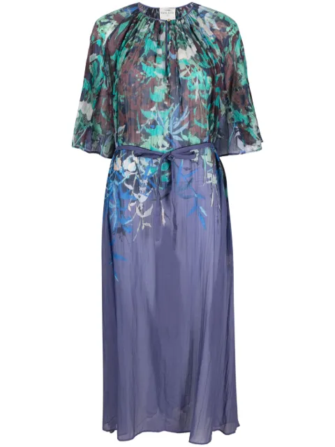 Forte Forte floral-print pleated midi dress Purple 12117MYDRESS