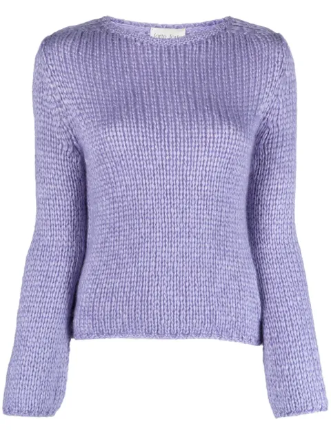 Forte Forte round-neck silk blend jumper Purple 12150MYKNIT