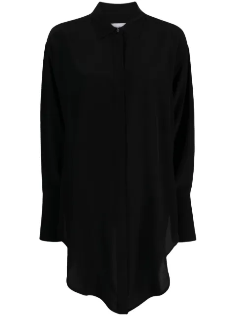 Victoria Beckham Wrap Front silk shirt Black 1124WSH005206B