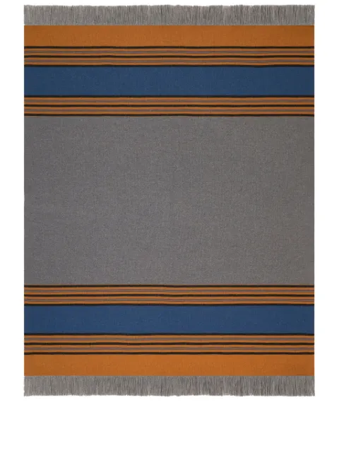 ETRO HOME striped throw blanket Grey 322428158