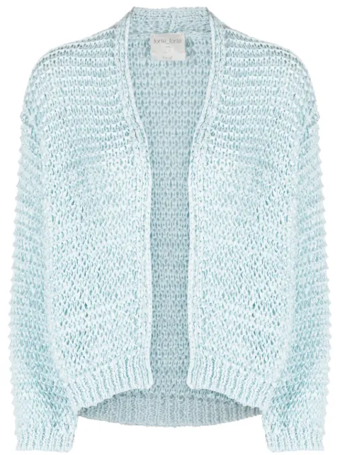 Forte Forte open-knit open front cardigan Blue 12158MYKNIT