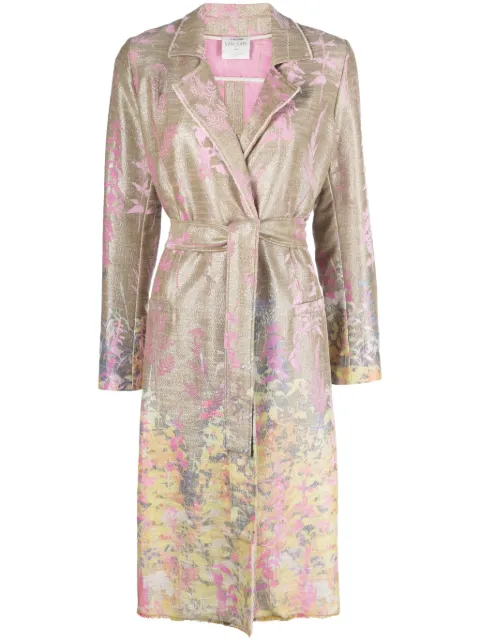Forte Forte single-breasted patterned-jacquard coat Green 12000MYCOAT