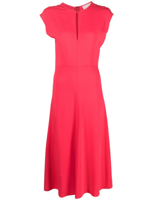 Forte Forte keyhole-neck flared midi dress Pink 12047MYDRESS