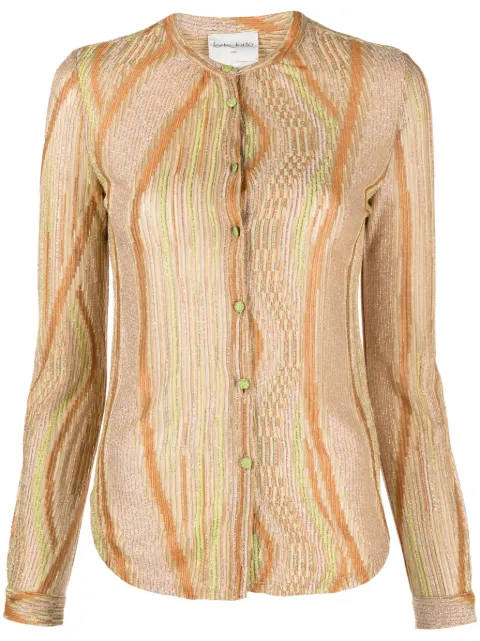 Forte Forte striped ribbed shirt Neutrals 12092MYSHIRT