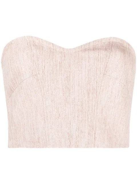Forte Forte strapless bustier crop top Pink 12024MYTOP