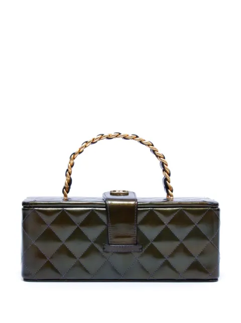 CHANEL Pre-Owned 1994-1996 diamond-quilted vanity case Brown FF2113