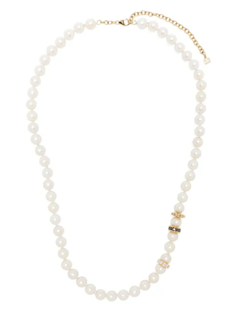 Sydney Evan 14kt yellow gold diamond and pearl necklace White CN2104