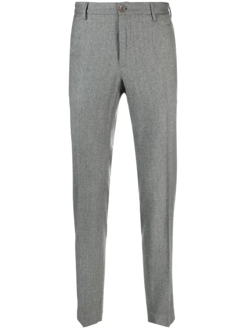 Incotex mélange tapered-leg trousers Grey 1W00181037A