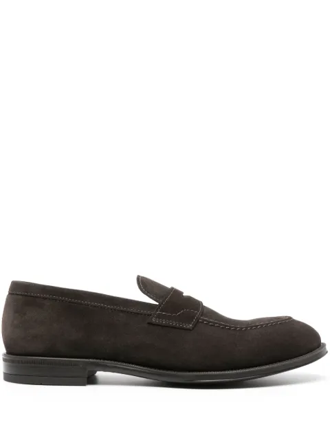 Henderson Baracco suede penny-slot loafers Brown 8341650