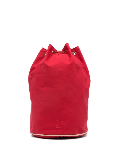 Hermès Pre-Owned 1990 pre-owned Matelot-Marin cotton backpack Red 1501327