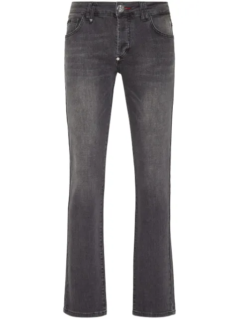 Philipp Plein Supreme Iconic low-rise straight-leg jeans Grey LABCMDT3888PDE004N