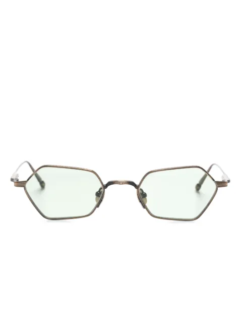 Matsuda geometric-frame titanium sunglasses Brown M3138