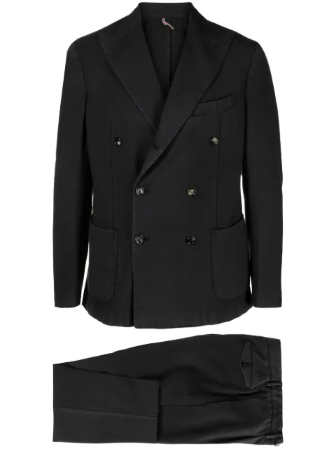 Dell'oglio double-breasted wool suit Grey VL7236MF1FL2687