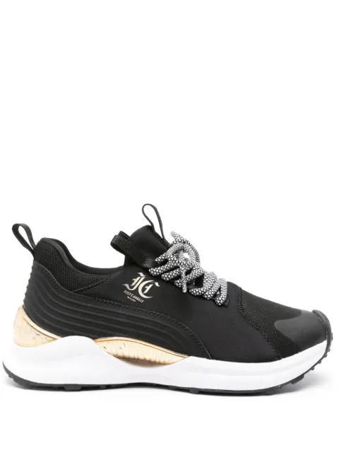 Just Cavalli panelled lace-up sneakers Black 76RA3SH2ZSA55