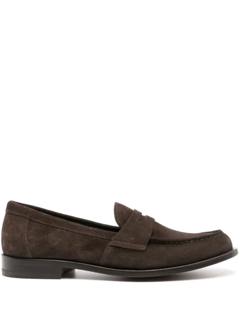 Scarosso Harper suede penny loafers Brown HARPERLOAFBROSUED