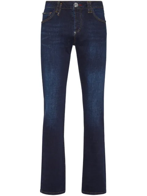 Philipp Plein Supreme Iconic low-rise straight-leg jeans Blue LABCMDT3888PDE004N