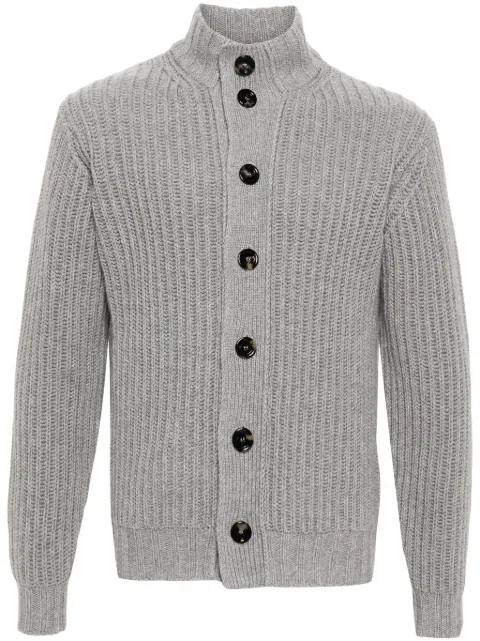 Dell'oglio high-neck cashmere cardigan Grey BB3MLEC5I