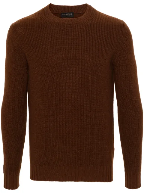 Dell'oglio ribbed-knit crew-neck jumper Brown GC3MLWC7P