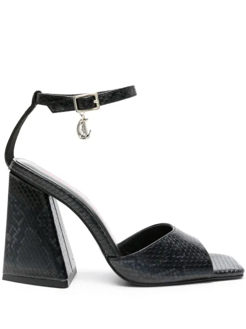 Just Cavalli 110mm snakeskin-effect sandals Black 76RA3S41ZSA34