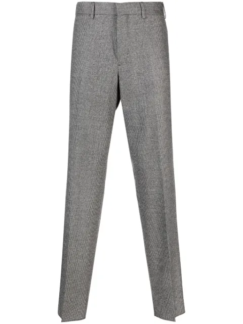 Lardini Kurt houndstooth-pattern tapered trousers Black ITKURTITSK61422