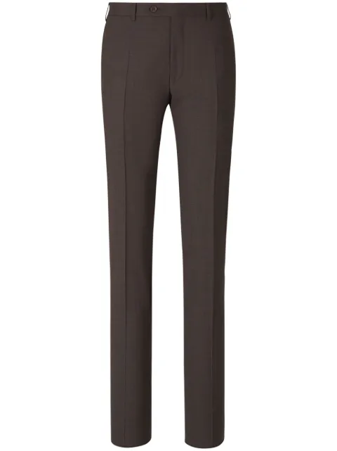 Canali creased tailored trousers Brown 71019EU00551