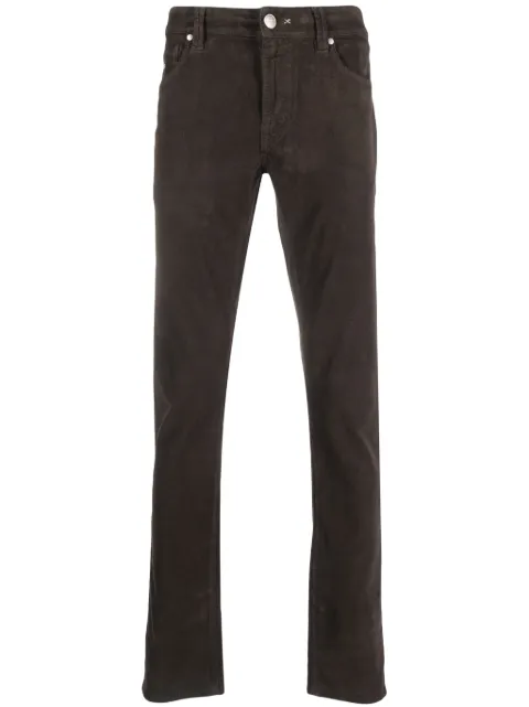 Sartoria Tramarossa Leonardo mid-rise straight-leg jeans Brown LEONARDOZIPSTRETCH
