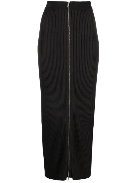 Nanushka Meika ribbed-knit midi skirt Brown NW24RSSK01178