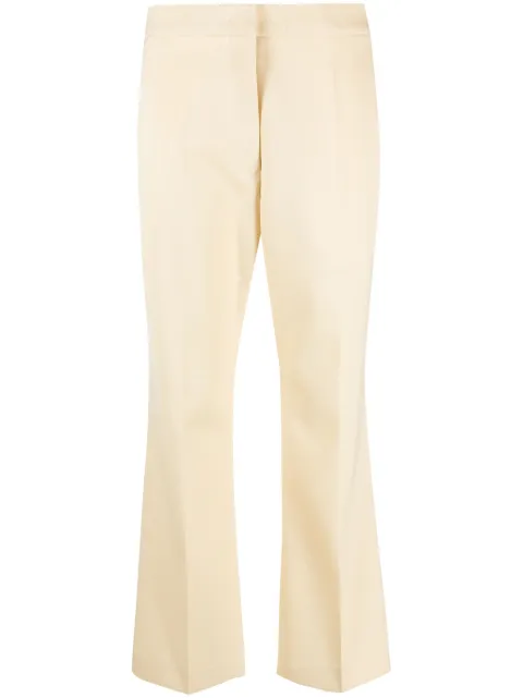 Jil Sander high-waisted cropped trousers Yellow J04KA0006J40021
