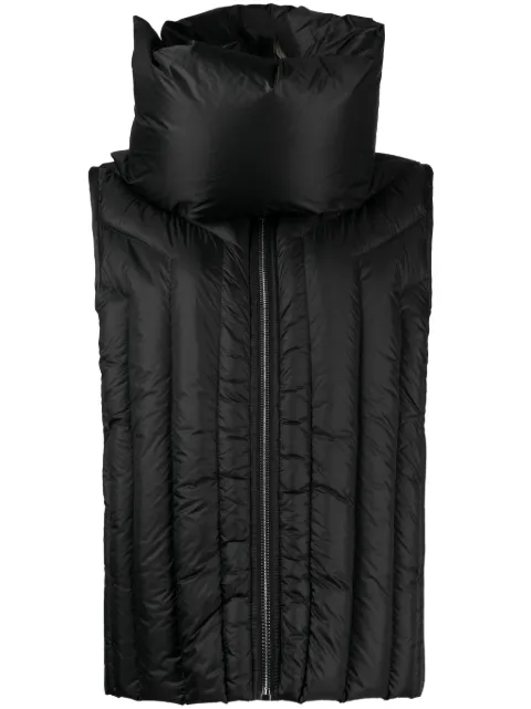 Rick Owens funnel-neck quilted down gilet Black RP02C1779NPD2