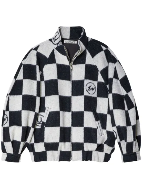 Undercover checkerboard-print blouson jacket Black UC2C12012