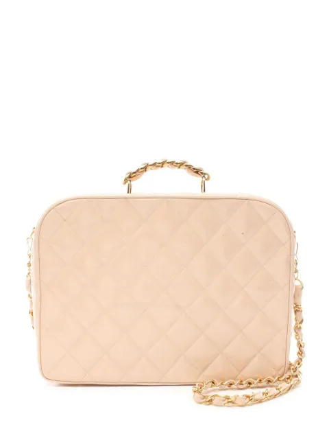 CHANEL Pre-Owned 1994-1996 diamond-quilted vanity bag Neutrals 844457