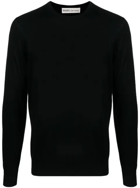 MODES GARMENTS fine-knit merino wool jumper Black MGMKNIT1