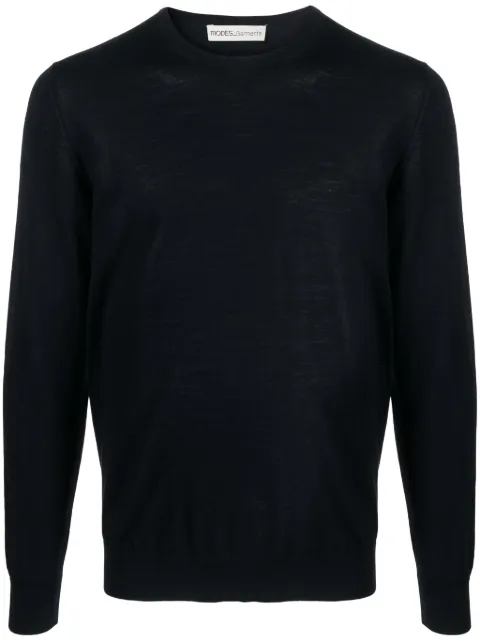 MODES GARMENTS fine-knit merino wool jumper Blue MGMKNIT1